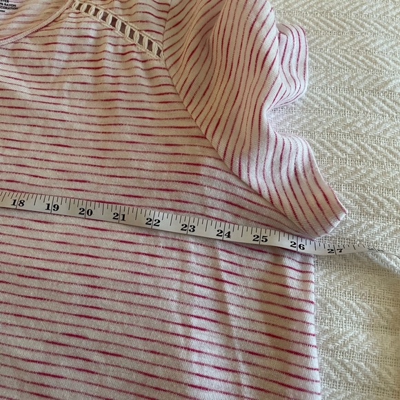 Red and White Striped Top with Back Lace-Up Detail by Lane Bryant Plus 22W - Picture 5 of 6
